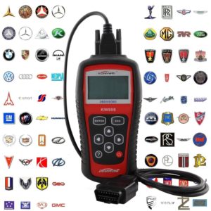 OBDII Car Auto Vehicle Engine Fault Diagnostic Scanner Code Reader Tool (Color: Black & Red) SSE