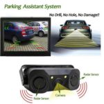 Podofo 2 In 1 Sound Alarm Parking Assistant System Radar Detector Sensor Car Reverse Backup