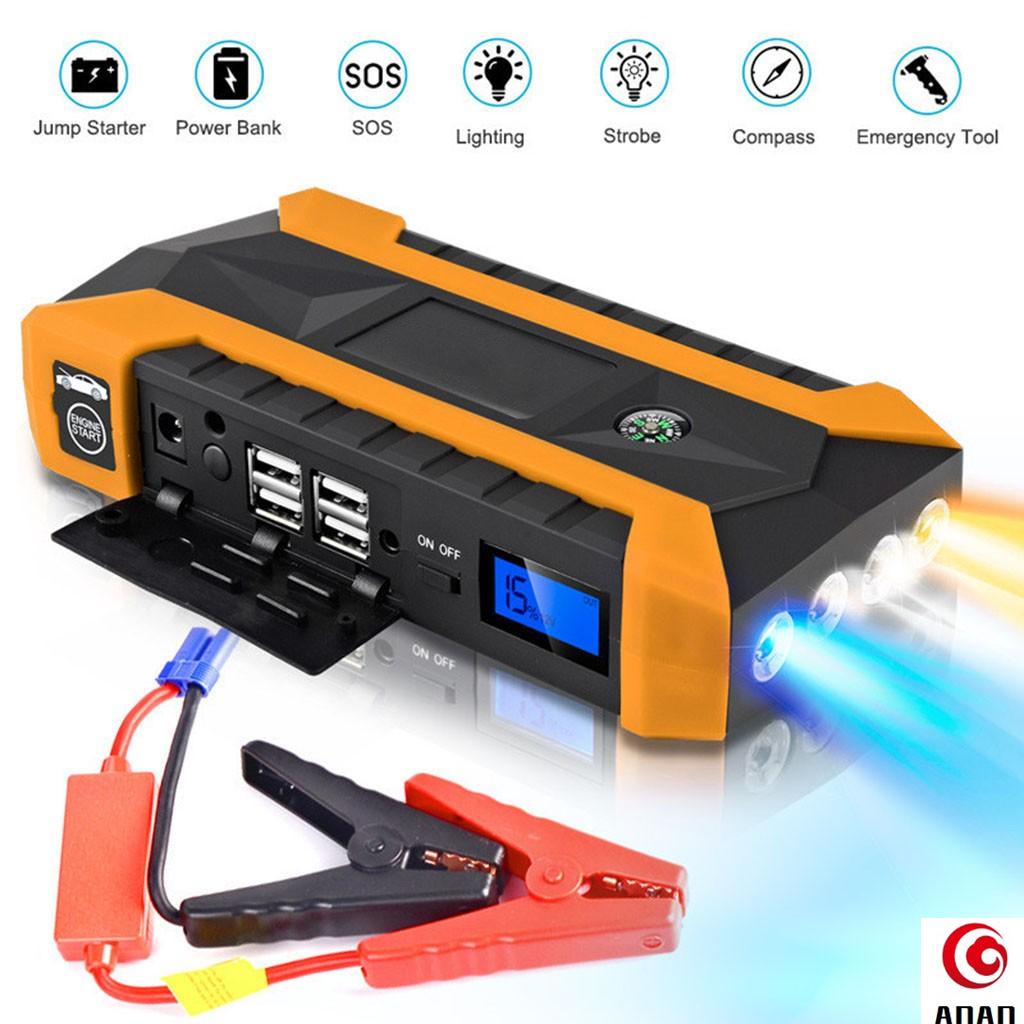 DGAO 89800mAh 12V LCD 4 USB Car Jump Starter Pack Booster Charger Battery Power Bank