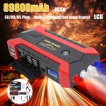 12V 4USB Mini Car Jump Starter Emergency Power Bank Battery Booster Charger Camp Outdoor