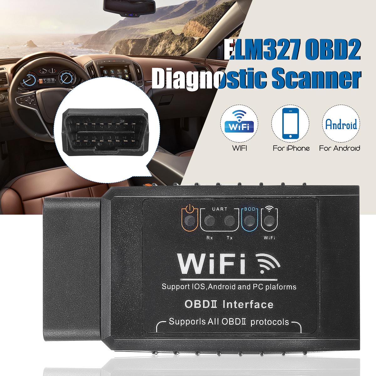 ELM327 WiFi OBD2 II Car Auto Diagnostic Tool Scanner Code Reader Interface Adapter For IOS Android