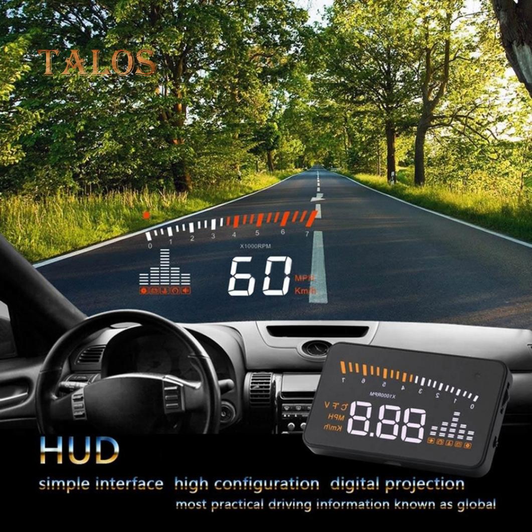 TA Universal Car OBD II Head Up HUD Display Warning Speed Projector Speedometer